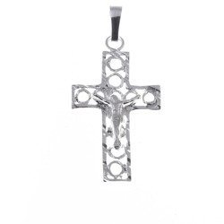 Krzyżyk srebrny z wizerunkiem Jezusa MO070