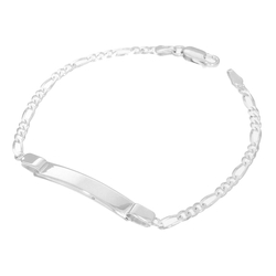 Bransoletka srebrna pr. 925 z blaszką FIGARO 3,1 mm SBBF03