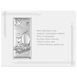 Obrazek srebrny Pamiątka Sakramentu Bierzmowania DS220FN