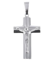 Krzyżyk srebrny z wizerunkiem Jezusa MO120