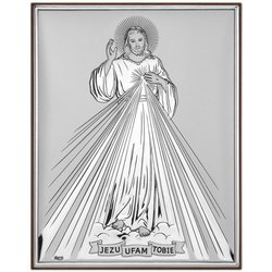 Obrazek srebrny Jezus Miłosierny DS34