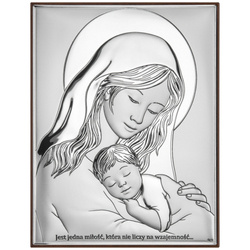 Obrazek Srebrny Matka Boska z dzieciątkiem DS38