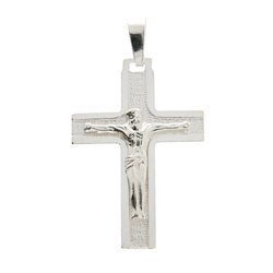 Krzyżyk srebrny z wizerunkiem Jezusa 4,0 cm MO157
