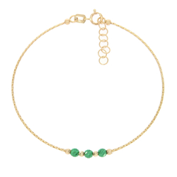 Złota bransoletka pr.585 z kuleczkami ZBK001