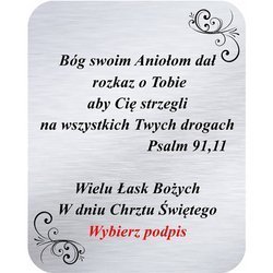 Grawer 4x5 cm, wzór numer 7 - Chrzest