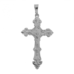 Medalik srebrny - Krzyżyk z  wizerunkiem Jezusa MO068