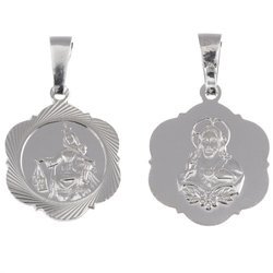 Medalik srebrny - Matka Boża Szkaplerzna Szkaplerz MM028