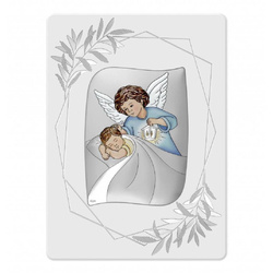 Obrazek srebrny Aniołek Pamiątka Chrztu Świętego DS134FOC