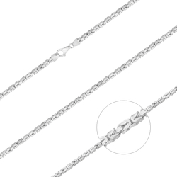 Łańcuszek srebrny pr. 925 łańcuch KRÓLEWSKI BIZANTYJSKI 2 mm BIZ050