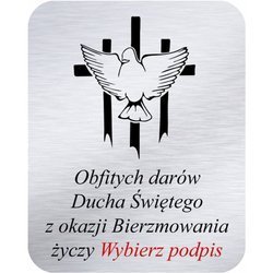 Grawer 4x5 cm, wzór numer 52 - Bierzmowanie