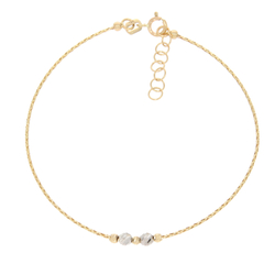 Złota bransoletka pr.585 z kuleczkami ZBK005