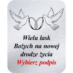 Grawer 4x5 cm, wzór numer 22 - Ślub