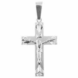 Krzyżyk srebrny z wizerunkiem Jezusa MM131