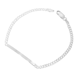 Bransoletka srebrna pr. 925 z blaszką PANCERKA 3,1 mm SBBP01