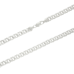 Łańcuszek srebrny pr. 925 łańcuch GARIBALDI 6,6 mm LGR001