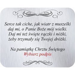 Grawer 4x5 cm, wzór numer 11 - Chrzest