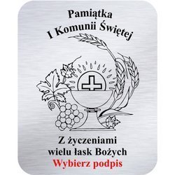 Grawer 4x5 cm, wzór numer 43 - Komunia