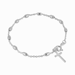 Różaniec srebrny - bransoletka różańcowa na rękę, dziesiątka 3,0 mm, ok. 2,7 g srebro pr. 925 BRP43