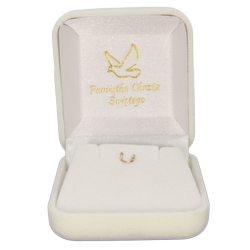 Pudełko flokowe białe Pamiątka Chrztu Świętego PUD-1 B