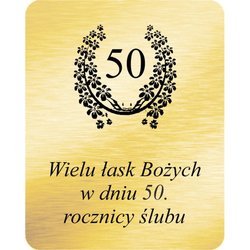 Grawer 4x5 cm, wzór numer 35 - 50 rocznica ślubu