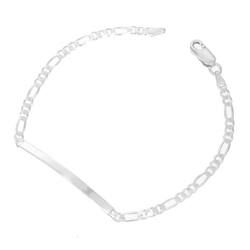 Bransoletka srebrna pr. 925 z blaszką FIGARO 3,1 mm SBBF01