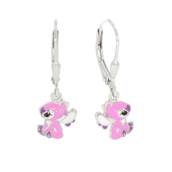 Srebrne kolczyki dziecięce pr. 925 wiszące Angel Lilo&Stitch PSOK0200