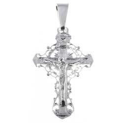 Krzyżyk srebrny z wizerunkiem Jezusa  MO056