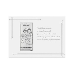 Obrazek Srebrny na panelu Pamiątka Pierwszej Komunii Świętej dla dziewczynki DS222FNA