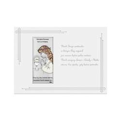 Obrazek Srebrny na panelu Pamiątka Pierwszej Komunii Świętej dla dziewczynki kolorowy DS222FNCA