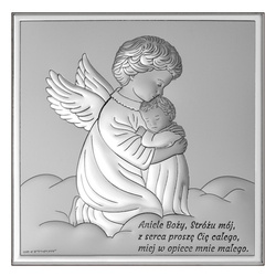 Obrazek srebrny Aniołek z dzieckiem 6762S