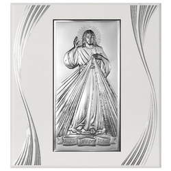 Obrazek srebrny Jezus Miłosierny – Jezu Ufam Tobie 6443FP
