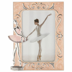 Ramka dziecięca z masy perłowej - różowa, różowa baletnica 473-3315