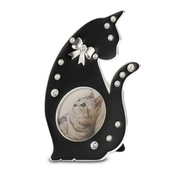 Ramka z masy perłowej - czarny kot,cyrkonie 473-3400