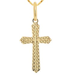 Złoty krzyżyk pr. 585 Krzyżyk płaski ZK039