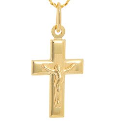 Złoty krzyżyk pr. 585 Krzyżyk z Jezusem ZK045