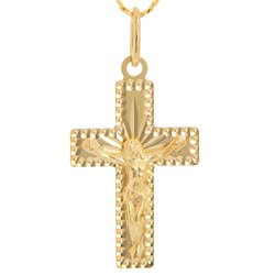 Złoty krzyżyk pr. 585 Krzyżyk z Jezusem ZK048