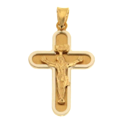 Złoty krzyżyk pr. 585 z wizerunkiem Jezusa ZK073